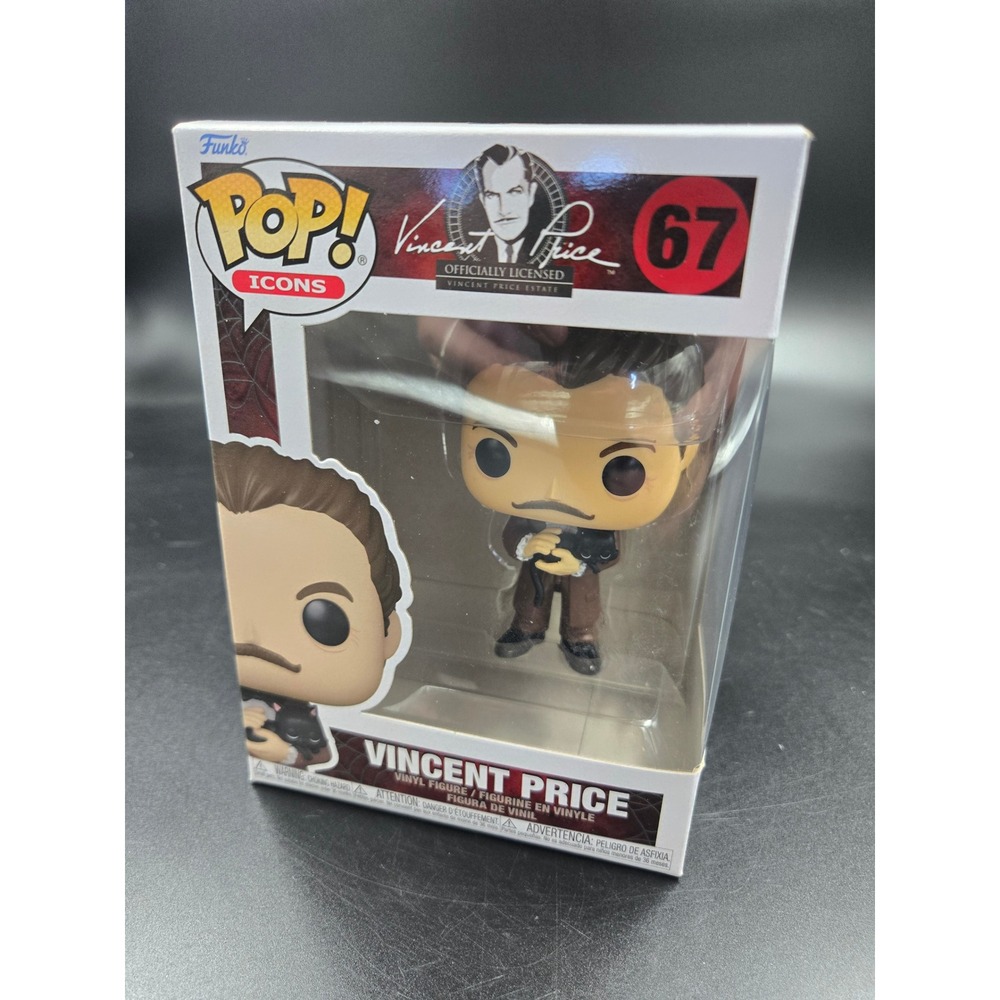 Funko Pop Icons Vincent Price 67 Vinyl Figure Horror Legend Black Cat Boxed